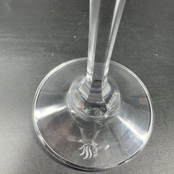 Royal Doulton PRECIOUS Pattern Clear Crystal Goblet Etched Glasses Cups Set2 VTG - Picture 7 of 16